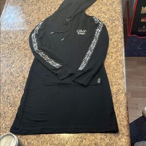 Calvin Klein Black Hoodie Dress